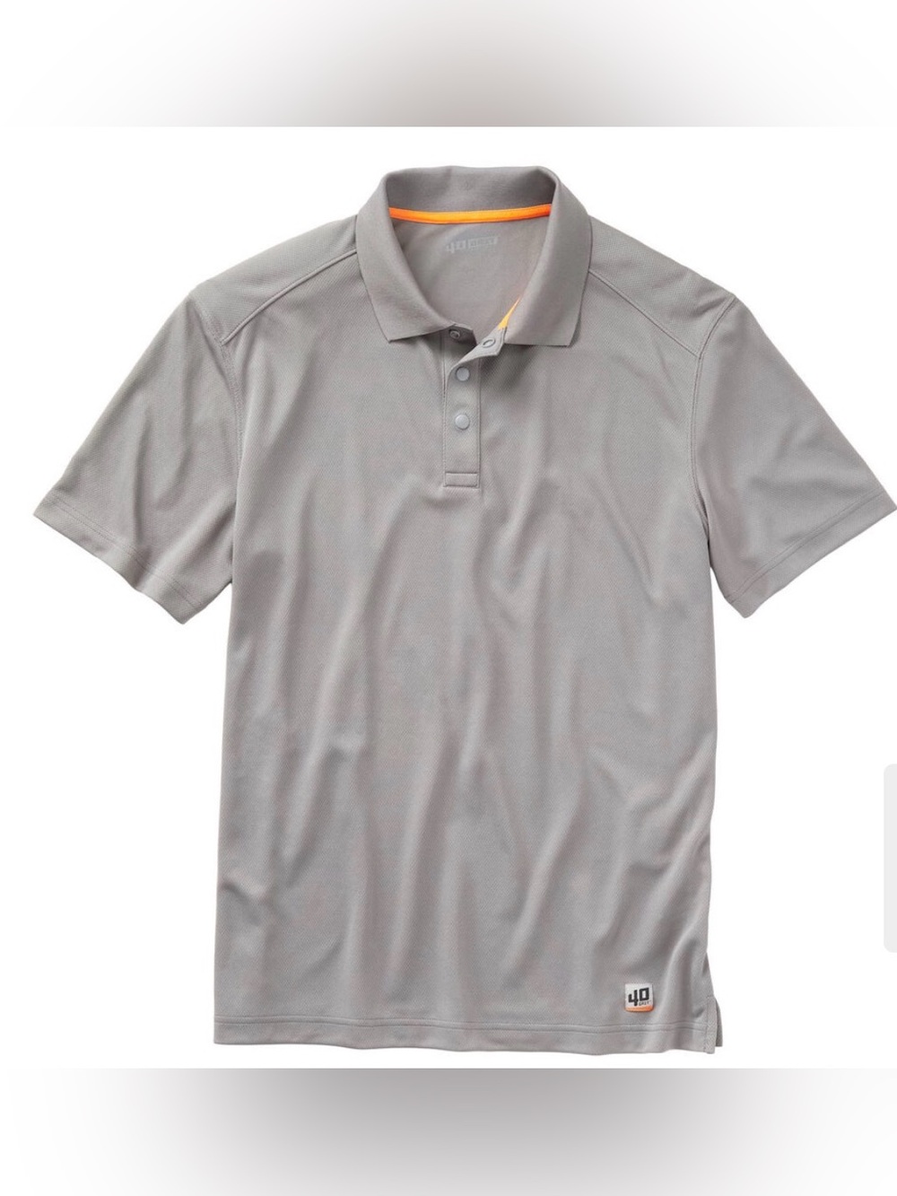 Duluth Trading Co 40 Grit Light Gray Polo